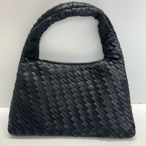 Walter Baker Mini Black Woven Hobo Bag